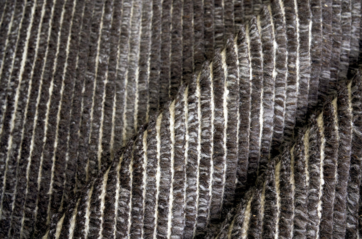 Exquisite Rugs Kaza Hand-knotted New Zealand Wool 4103 Charcoal/Brown 2' x 3' Area Rug