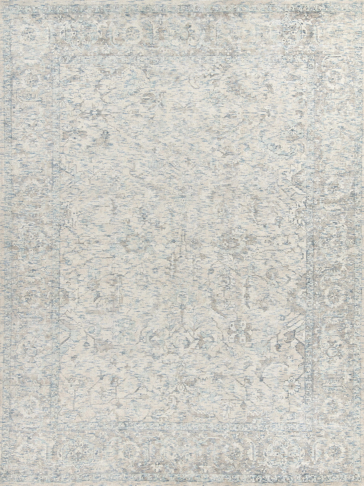 Exquisite Rugs Tuscany Hand-loomed Wool/Bamboo Silk 4104 Beige/Blue 14' x 20' Area Rug
