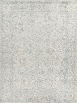 Exquisite Rugs Tuscany Hand-loomed Wool/Bamboo Silk 4104 Beige/Blue 7' x 40' Area Rug