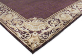 Exquisite Rugs Contemporary Hand Knotted New Zealand Wool in 4242 Eggplant/Multi 9' x 12' Area Rug