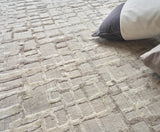 Exquisite Rugs Vista Hand-loomed Wool/Bamboo Silk 4341 Beige 15' x 15' Area Rug