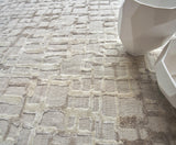 Exquisite Rugs Vista Hand-loomed Wool/Bamboo Silk 4341 Beige 15' x 15' Area Rug