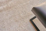 Exquisite Rugs Plush Hand-knotted Bamboo Silk/Mohair 4395 Light Beige 2' x 3' Area Rug