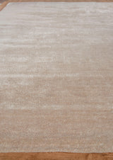 Exquisite Rugs Plush Hand-knotted Bamboo Silk/Mohair 4395 Light Beige 2' x 3' Area Rug