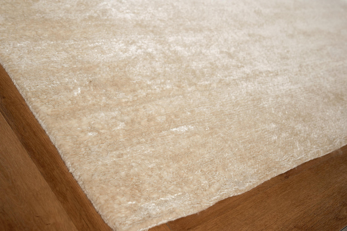 Exquisite Rugs Plush Hand-knotted Bamboo Silk/Mohair 4397 Ivory 2' x 3' Area Rug