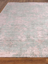 Exquisite Rugs Lillian Hand Loomed Wool/Bamboo Silk in 4468 Gray/Rose 12' x 15' Area Rug