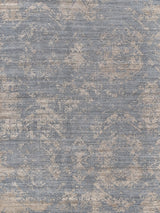 Exquisite Rugs Lillian Hand Loomed Wool/Bamboo Silk in 4469 Navy/Brown 14' x 18' Area Rug