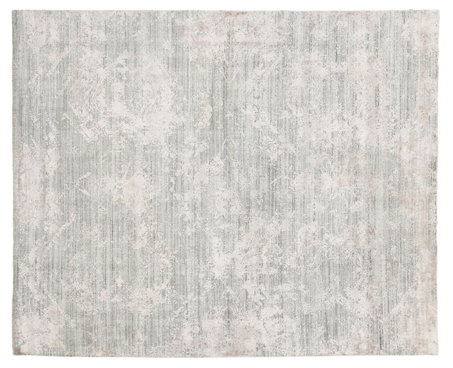 Exquisite Rugs Lillian Hand Loomed Wool/Bamboo Silk in 4468 Gray/Rose 14' x 18' Area Rug