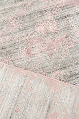 Exquisite Rugs Lillian Hand Loomed Wool/Bamboo Silk in 4468 Gray/Rose 14' x 18' Area Rug