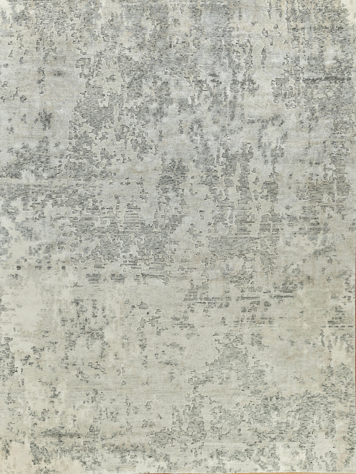 Exquisite Rugs Cosmo Hand-knotted Wool/Bamboo Silk White 4' x 6' Area Rug