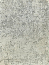 Exquisite Rugs Cosmo Hand-knotted Wool/Bamboo Silk White 4' x 6' Area Rug