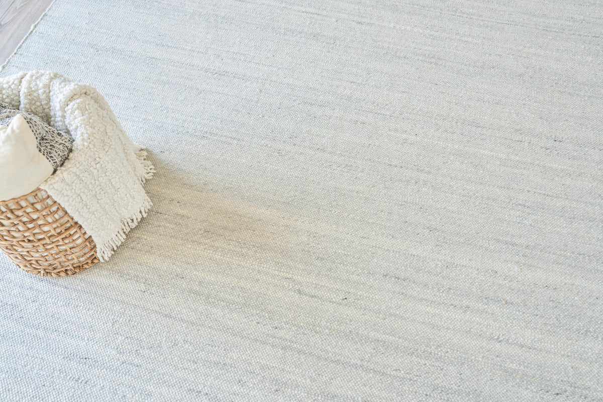 Exquisite Rugs Tocayo Flatweave New Zealand Wool 4596 Ivory/Light Blue 2' x 3' Area Rug