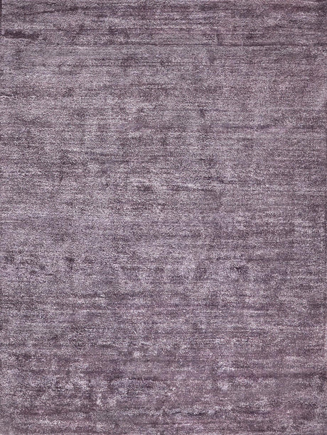 Exquisite Rugs Plush Hand-Knotted Bamboo Silk and Wool 4634 Deep Mauve 2' x 3' Area Rug