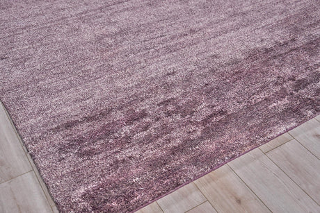 Exquisite Rugs Plush Hand-Knotted Bamboo Silk and Wool 4634 Deep Mauve 2' x 3' Area Rug