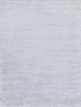 Exquisite Rugs Plush Hand-knotted Bamboo Silk/Mohair 4640 Chrome 2' x 3' Area Rug