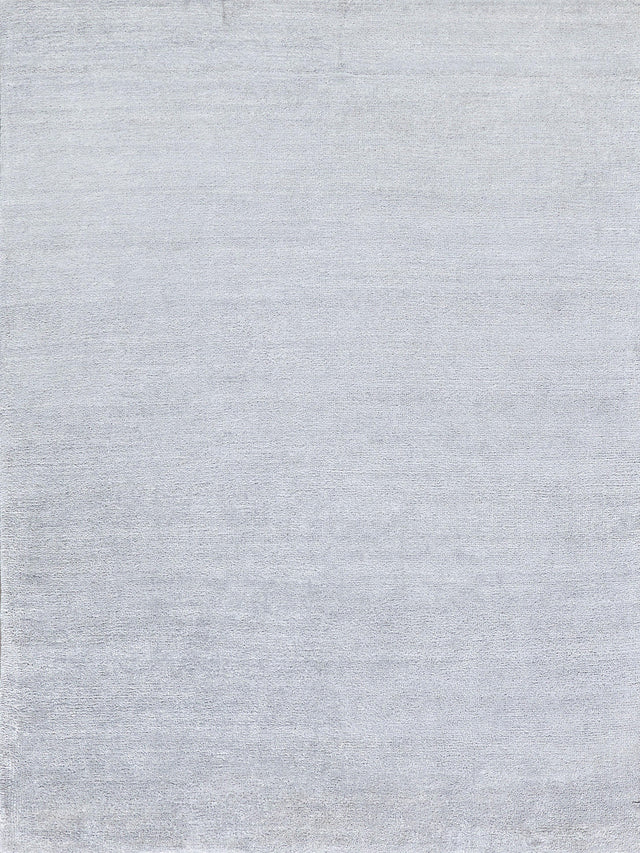 Exquisite Rugs Plush Hand-knotted Bamboo Silk/Mohair 4640 Chrome 2' x 3' Area Rug