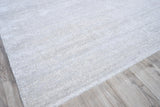 Exquisite Rugs Plush Hand-knotted Bamboo Silk/Mohair 4640 Chrome 2' x 3' Area Rug