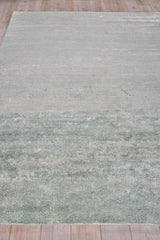 Exquisite Rugs Plush Hand-Knotted Bamboo Silk and Wool 4642 Gray 2' x 3' Area Rug