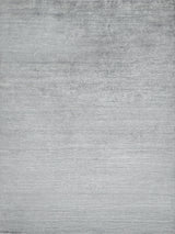 Exquisite Rugs Plush Hand-Knotted Bamboo Silk and Wool 4653 Dark Silver 2' x 3' Area Rug