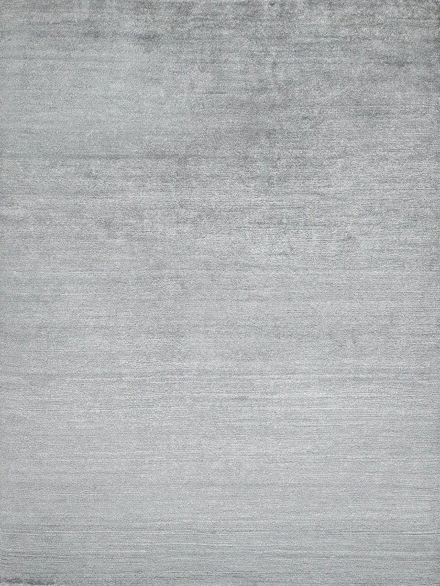 Exquisite Rugs Plush Hand-Knotted Bamboo Silk and Wool 4653 Dark Silver 2' x 3' Area Rug