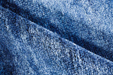 Exquisite Rugs Plush Hand-Knotted Bamboo Silk and Wool 4657 Navy 2' x 3' Area Rug