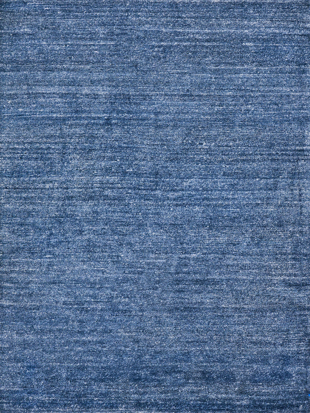 Exquisite Rugs Plush Hand-knotted Bamboo Silk/Mohair 4660 Dark Blue 2' x 3' Area Rug