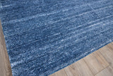 Exquisite Rugs Plush Hand-knotted Bamboo Silk/Mohair 4660 Dark Blue 2' x 3' Area Rug