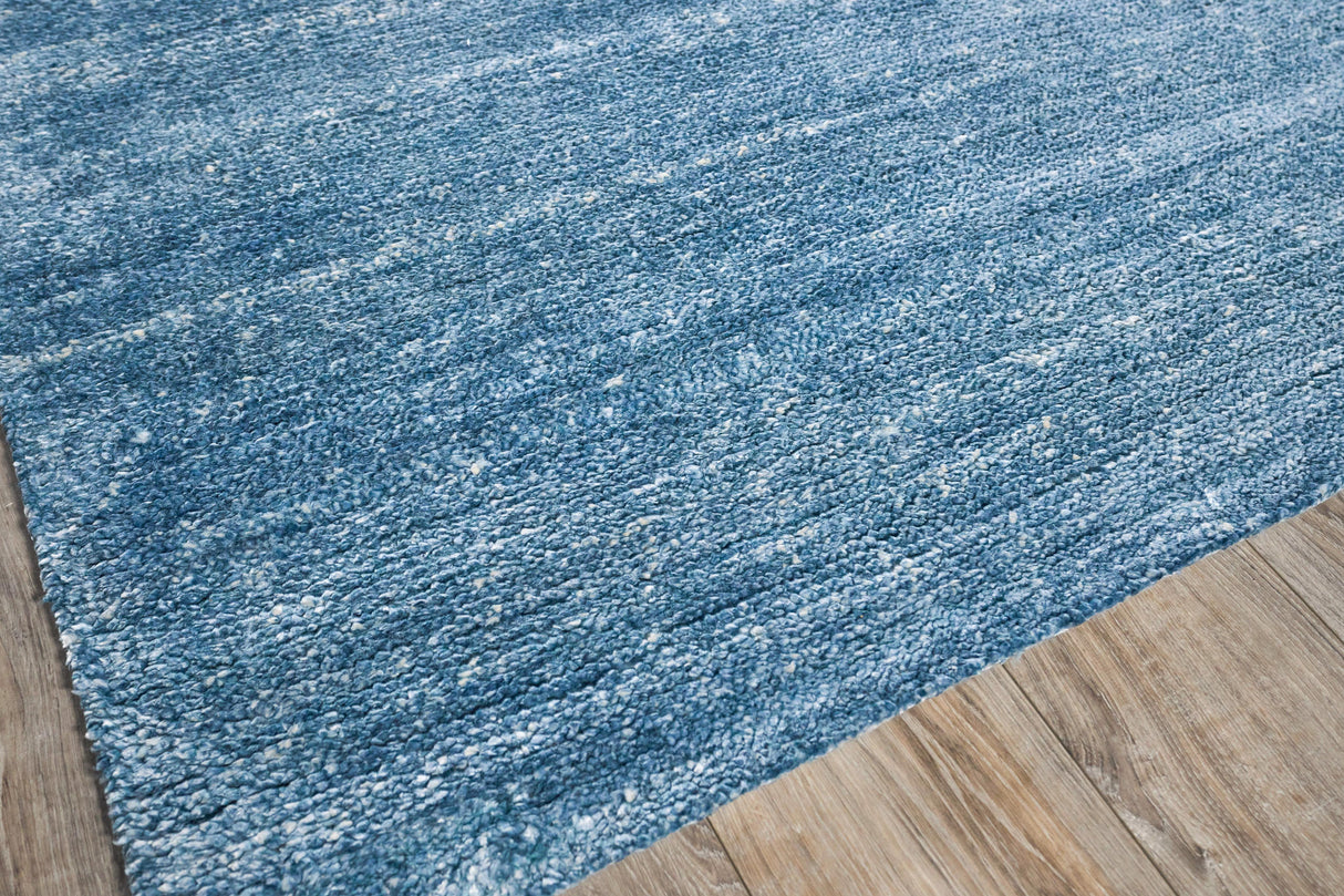 Exquisite Rugs Plush Hand-knotted Bamboo Silk/Mohair 4662 Light Blue 2' x 3' Area Rug