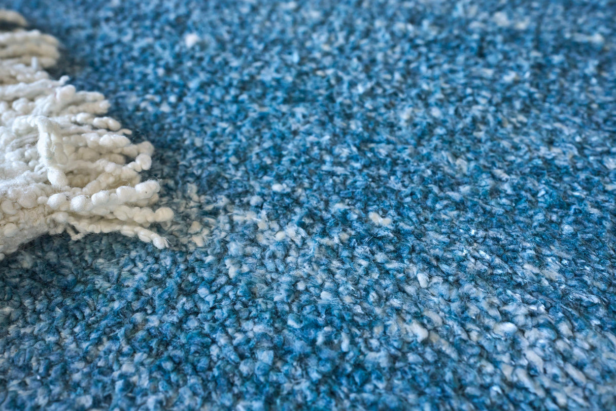 Exquisite Rugs Plush Hand-knotted Bamboo Silk/Mohair 4662 Light Blue 2' x 3' Area Rug