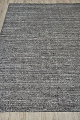 Exquisite Rugs Montero Hand Loomed Wool/PET yarn in 4693 Black/Ivory 8' x 10' Area Rug