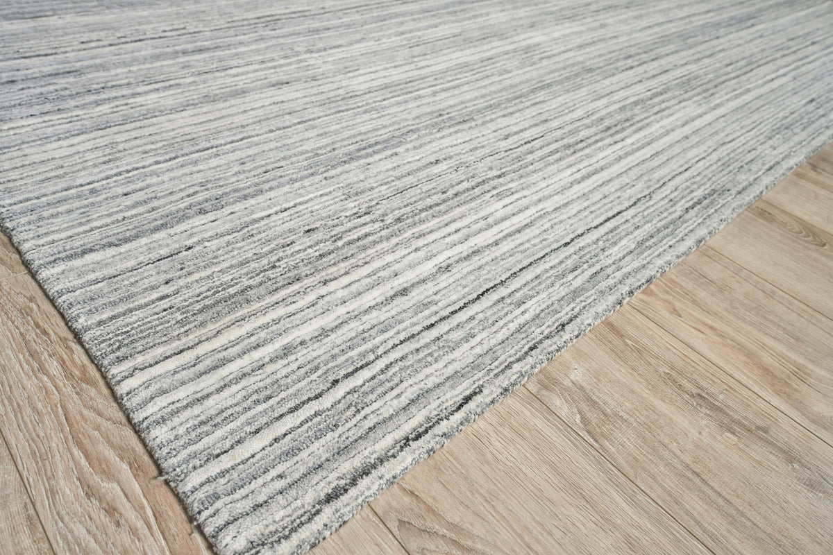 Exquisite Rugs Rossini Hand-loomed Nylon/PET yarn Yarn 4696 Gray/Light Gray 12' x 12' Area Rug