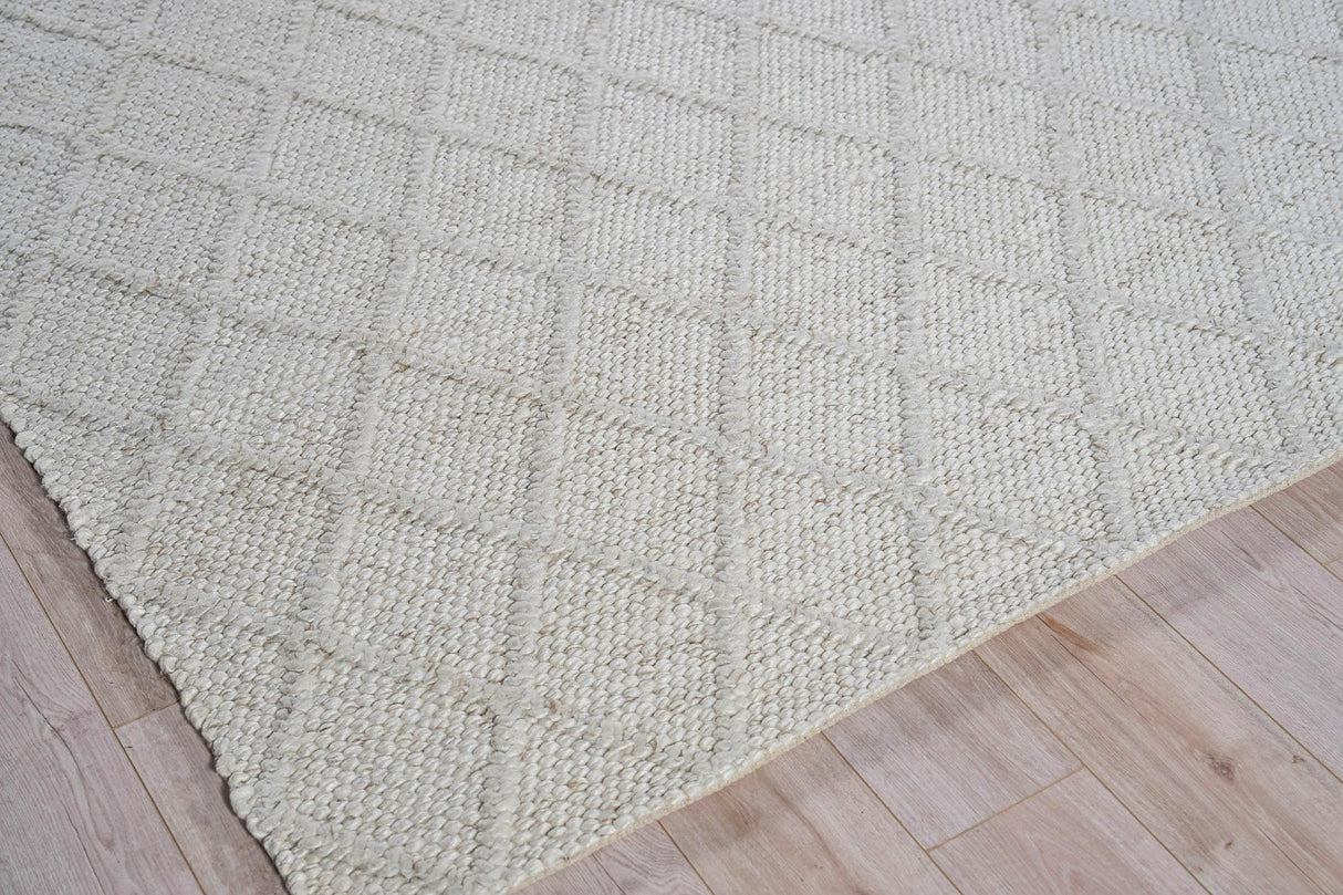 Exquisite Rugs Brentwood Handwoven Wool/Viscose 4704 Ivory 2' x 3' Area Rug