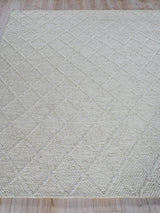 Exquisite Rugs Brentwood Handwoven Wool/Viscose 4704 Ivory 2' x 3' Area Rug