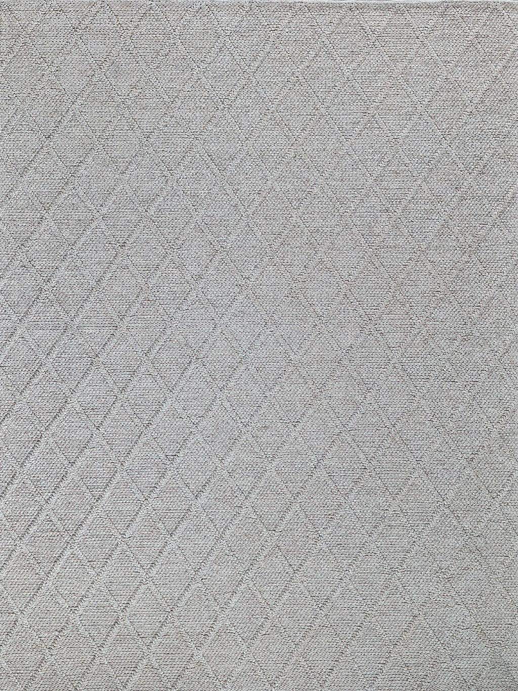 Exquisite Rugs Brentwood Handwoven Wool/Viscose 4715 Silver 2' x 3' Area Rug