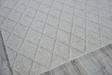 Exquisite Rugs Brentwood Handwoven Wool/Viscose 4715 Silver 2' x 3' Area Rug