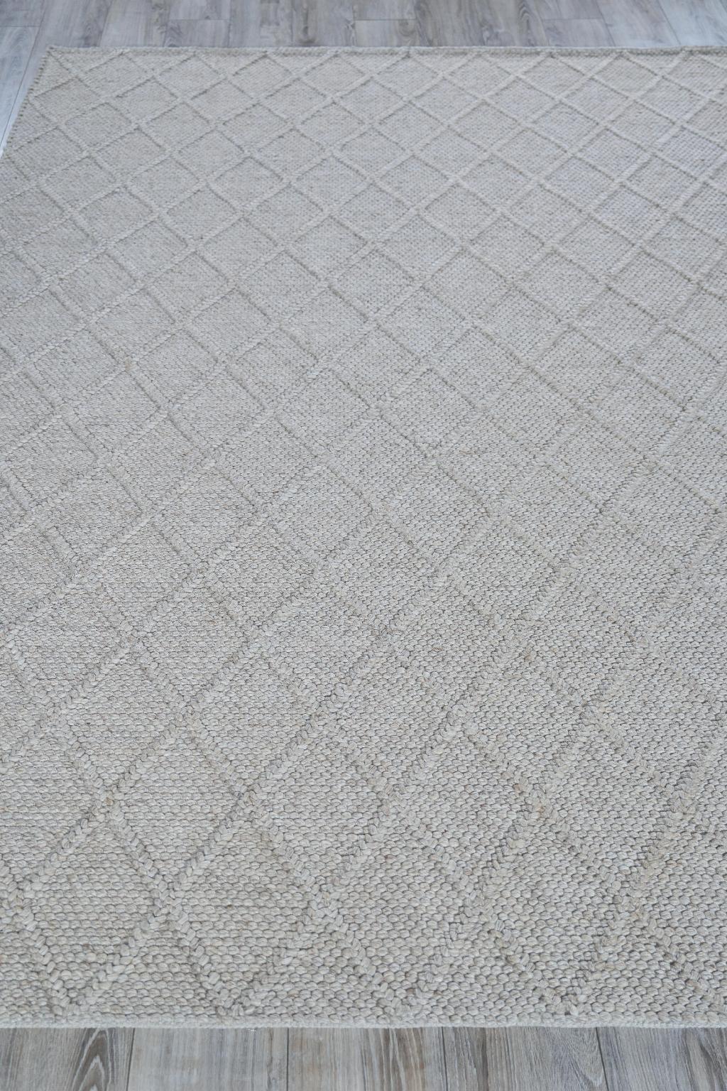 Exquisite Rugs Brentwood Handwoven Wool/Viscose 4715 Silver 2' x 3' Area Rug