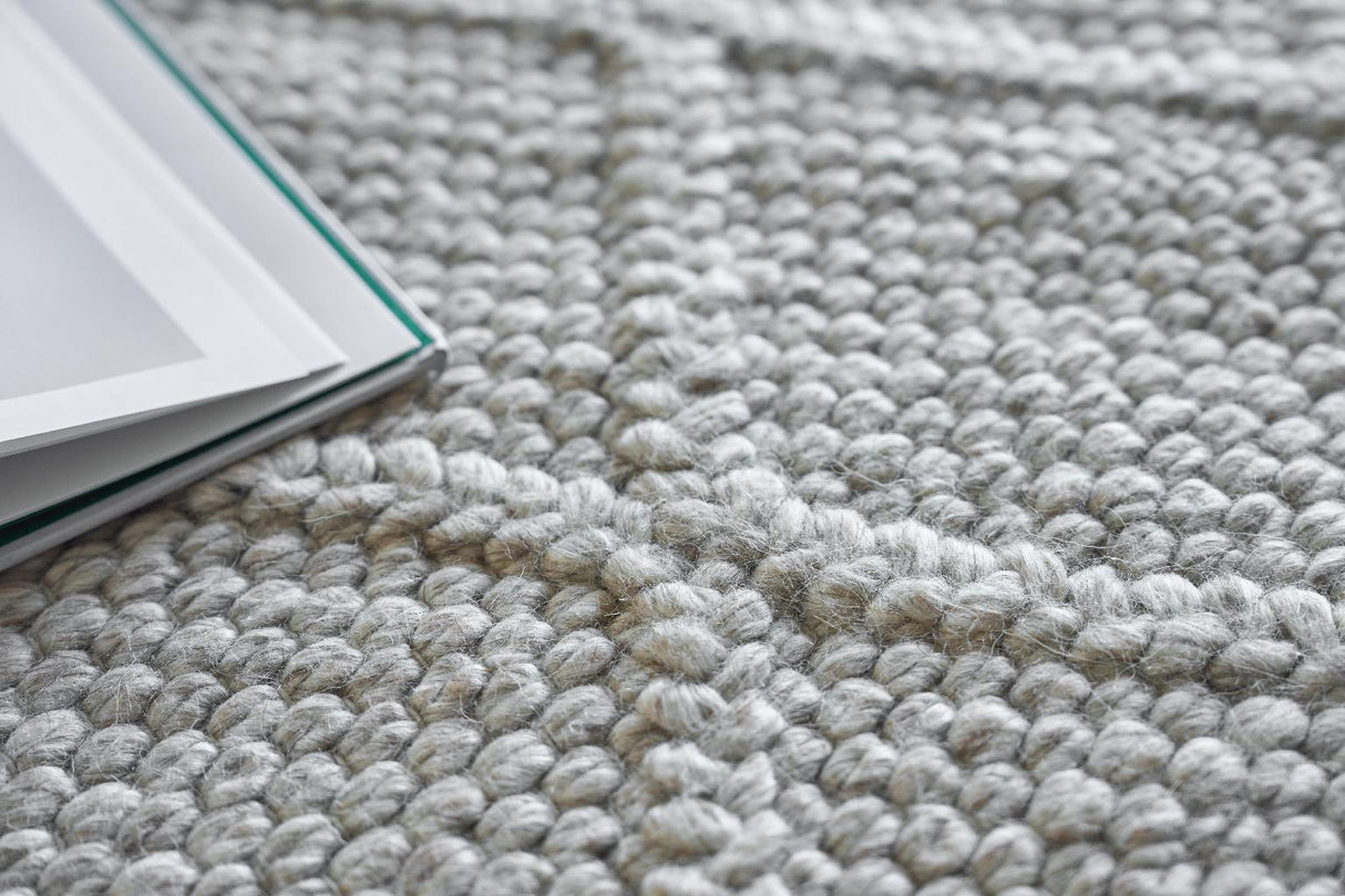 Exquisite Rugs Brentwood Handwoven Wool/Viscose 4715 Silver 2' x 3' Area Rug