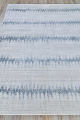 Exquisite Rugs Chroma Hand-loomed Wool/Bamboo Silk 4735 Light Blue 15' x 24' Area Rug
