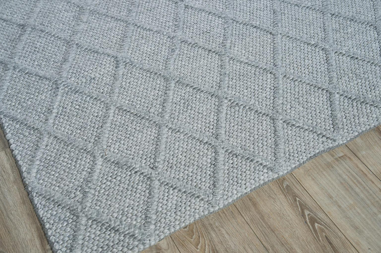 Exquisite Rugs Brentwood Handwoven Wool/Viscose 4748 Dark Gray 2' x 3' Area Rug