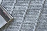 Exquisite Rugs Brentwood Handwoven Wool/Viscose 4748 Dark Gray 2' x 3' Area Rug