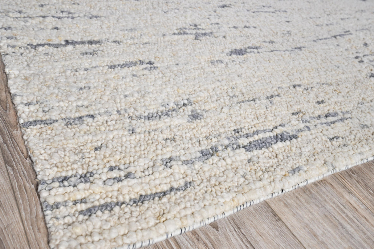 Exquisite Rugs Borelli Hand-loomed New Zealand Wool 4749 Gray/Ivory 2' x 3' Area Rug