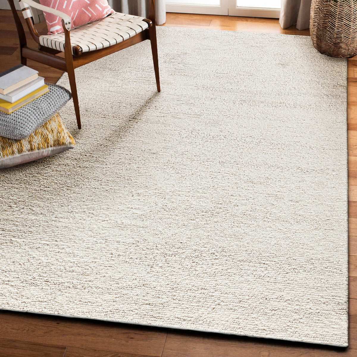 Exquisite Rugs Borelli Hand-loomed New Zealand Wool 4750 Ivory 3' x 2' Area Rug