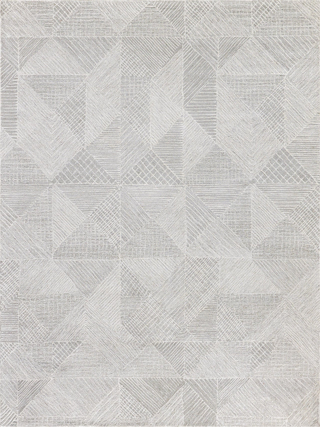 Exquisite Rugs Caprice Hand-tufted New Zealand Wool Silver/Ivory 14' x 18' Area Rug