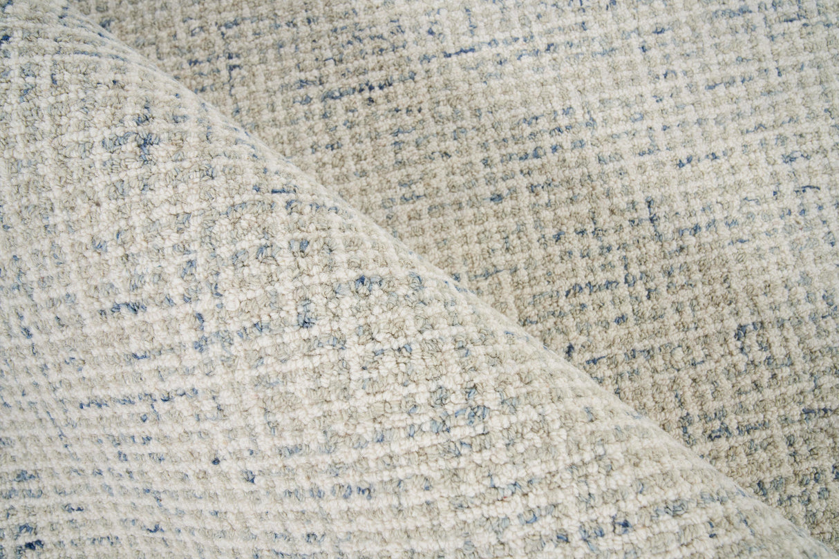 Exquisite Rugs Caprice Hand-tufted New Zealand Wool 4766 Light Blue/Ivory 2' x 3' Area Rug