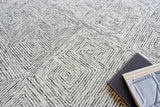 Exquisite Rugs Caprice Hand-tufted New Zealand Wool Black/Gray 4' x 6' Area Rug