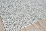 Exquisite Rugs Caprice Hand-tufted New Zealand Wool Black/Gray 4' x 6' Area Rug
