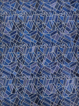 Exquisite Rugs Natural Hide Handmade Leather Hide in 4780 Blue/Ivory 8' x 10' Area Rug