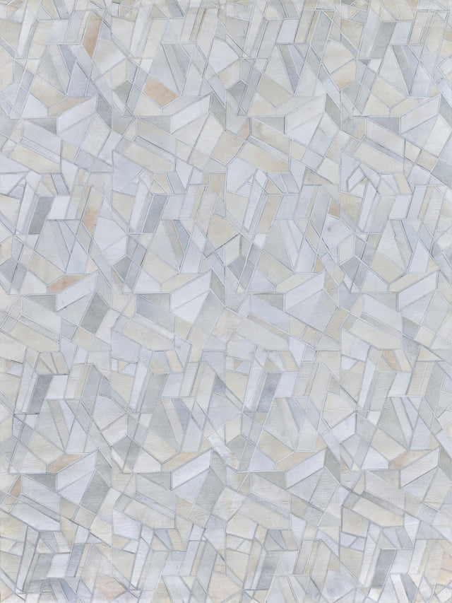 Exquisite Rugs Natural Hide Handmade Leather Hide in 4781 Ivory 8' x 10' Area Rug