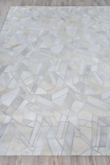 Exquisite Rugs Natural Hide Handmade Leather Hide in 4781 Ivory 8' x 10' Area Rug