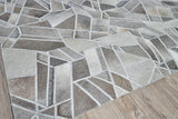 Exquisite Rugs Natural Hide Handmade Leather Hide in 4782 Gray/Ivory 8' x 10' Area Rug